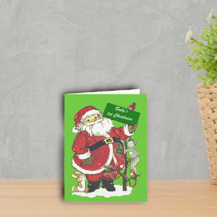 De Foto van de Kerstman van Eerste Kerstmis van de Feestdagen Kaart