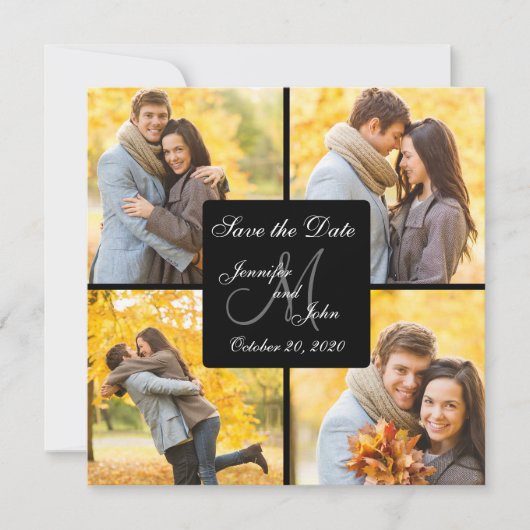 DE FOTO VAN DE KLLAGE BEWAREN DE DATUURAANKONDIGIN SAVE THE DATE (Voorkant)