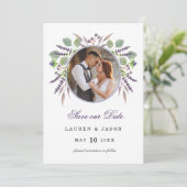 De Foto van de Lavender sparen de datumAankondigin Aankondiging (Staand voorkant)