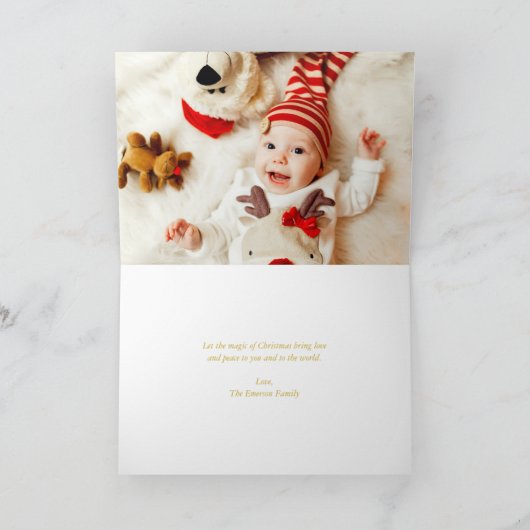 De Foto van de Notekraker van Kerstmis van de Feestdagen Kaart (Binnen)