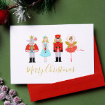 De Foto van de Notekraker van Kerstmis van de Feestdagen Kaart<br><div class="desc">Het vrolijke en luchtige die ontwerp van Kerstmis door beroemd ballet 1892 de "Notekraker" door Pyotr Ilyich Tchaikovsky,  een vakantieschrijver uit de klassieke oudheid met een moderne en capricieuze draai wordt geïnspireerd.</div>
