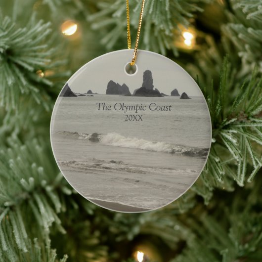 De foto van de Olympische kust van Seascape Keramisch Ornament (Boom)