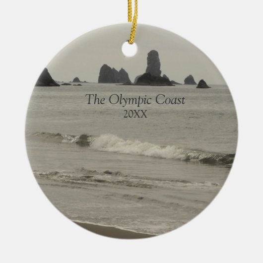 De foto van de Olympische kust van Seascape Keramisch Ornament (Voorkant)