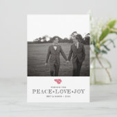 De Foto van de Paren van de Vakantie van Kerstmis Feestdagenkaart (Staand voorkant)