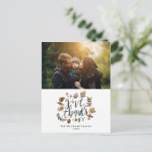 De Foto van de Thanksgiving van de Kroon van de Feestdagenkaart (Staand voorkant)