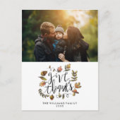 De Foto van de Thanksgiving van de Kroon van de Feestdagenkaart (Voorkant)