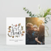 De Foto van de Thanksgiving van de Kroon van de Feestdagenkaart (Staand voorkant)