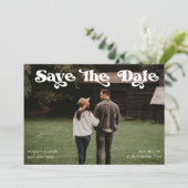 De Foto van de Typografie van de Retro sparen de D Kaart (Staand voorkant)