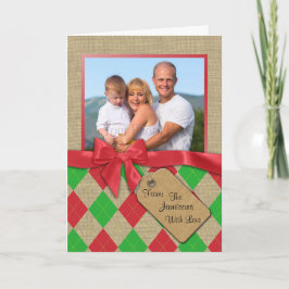 De Foto van de Vakantie van Argyle Feestdagen Kaart