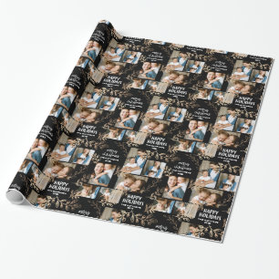 De Foto van de Vakantie van bladgouden Cadeaupapier