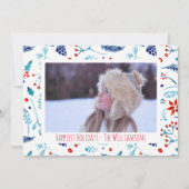 De Foto van de Vakantie van Botanicals van de Feestdagenkaart (Voorkant)