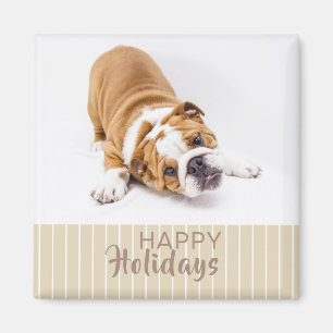 De Foto van de Vakantie van Kerstmis van de Hond Magneet