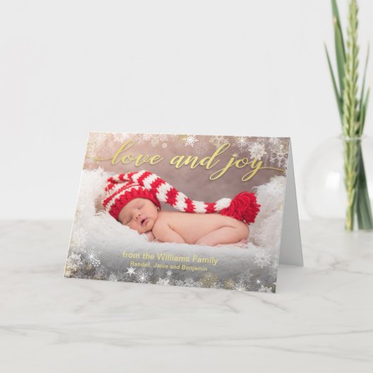 De Foto van de Vakantie van Kerstmis van de liefde Feestdagen Kaart (Voorkant)