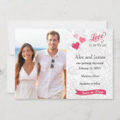 De Foto van de Valentijnsdag sparen de Datum Save The Date (Voorkant)