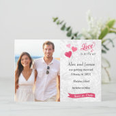 De Foto van de Valentijnsdag sparen de Datum Save The Date (Staand voorkant)