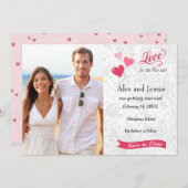 De Foto van de Valentijnsdag sparen de Datum Save The Date (Voorkant / Achterkant)