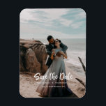 De foto van de Verhuur sparen de Datum Magneet<br><div class="desc">Volledig fotoontwerp met handschrift Bespaar de Date-kaart perfect om je vrienden en familie te sturen.</div>