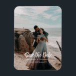 De foto van de Verhuur sparen de Datum Magneet<br><div class="desc">Volledig fotoontwerp met handschrift Bespaar de Date-kaart perfect om je vrienden en familie te sturen.</div>