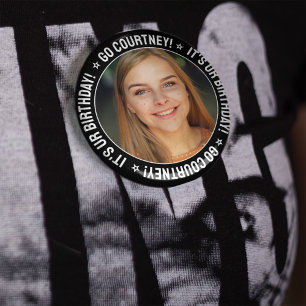 De Foto van de verjaardag maakt uw eigen Aangepast Ronde Button 4,0 Cm