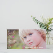 De Foto van de Vreugde van de Vriendelijkheid van Feestdagenkaart (Staand voorkant)