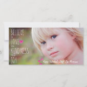 De Foto van de Vreugde van de Vriendelijkheid van Feestdagenkaart (Voorkant)