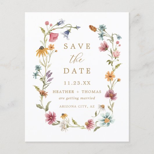 De Foto van de Waterverf van de begroting Wildflow (Voorkant)