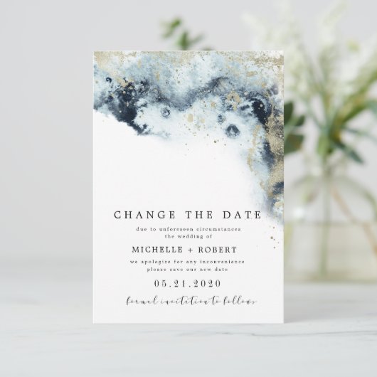 De Foto van de waterverf verandert de Datum Kaart (Staand voorkant)