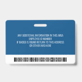 De Foto van de Werknemer van de Bar van de kleur,  Badge (Achterkant)