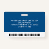 De Foto van de Werknemer van de Bar van de kleur, Badge (Achterkant)