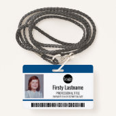 De Foto van de Werknemer van de Bar van de kleur, Badge (Voorkant met draagriem)