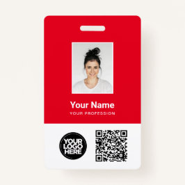 De Foto van de werknemer van de douane, Qr en de C Badge