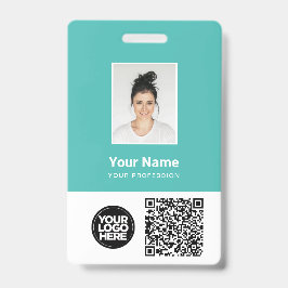 De Foto van de werknemer van de douane, Qr en de C Badge