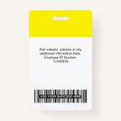 De Foto van de werknemer van de douane, Qr en de C Badge (Achterkant)