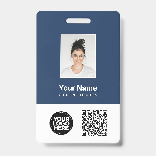 De Foto van de werknemer van de douane, Qr en de C Badge (Voorzijde)