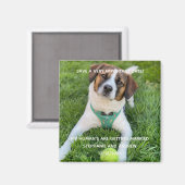 De Foto van Dog bewaart de Kaart van het Verloving Magneet (Voorkant / Achterkant)