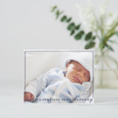 De Foto van Eerste Kerstmis van de Baby van de Feestdagenkaart (Staand voorkant)