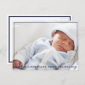 De Foto van Eerste Kerstmis van de Baby van de Feestdagenkaart (Voorkant / Achterkant)