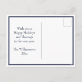 De Foto van Eerste Kerstmis van de Baby van de Feestdagenkaart (Achterkant)