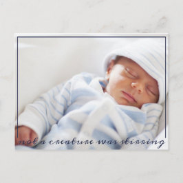 De Foto van Eerste Kerstmis van de Baby van de Feestdagenkaart
