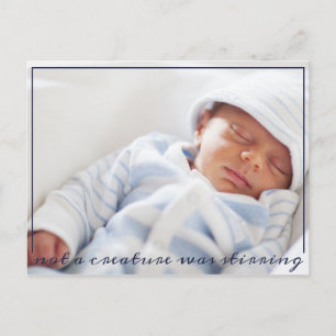 De Foto van Eerste Kerstmis van de Baby van de Feestdagenkaart