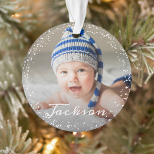 De Foto van Eerste Kerstmis van de Baby van de Ornament