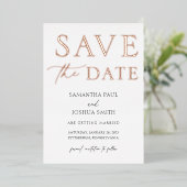 De Foto van Elegant sparen de Uitnodiging van de F (Staand Voorkant)