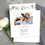 De Foto van Eucalyptus van de begroting sparen Dat<br><div class="desc">** SATIN PAPIER IS PAPIER THIN. UPGRADE HET PAPIER VOOR EEN THICKERPAPIER. HEEFT EEN OPTIE VOOR ENVELOPES. *** Bespaar geld op formele uitnodigingen met deze kleinere uitnodiging die een optie voor enveloppen heeft. Bereid je gasten voor op de geweldige bruiloft met je Eucalyptus Glow Photo Save the Date Cards. Wil...</div>