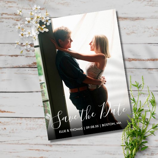 De foto van het datumscript opslaan kaart