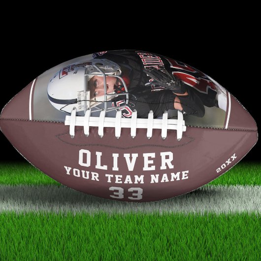 De foto van het de Naam van de Speler van de douan American Football