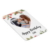 De Foto van het hart Persoonlijk Manuscript Birthd Magneet (Rechterzijde)