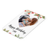 De Foto van het hart Persoonlijk Manuscript Birthd Magneet (Linkerzijde)