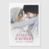 De Foto van het huwelijk bewaart de Datum Magnetis Magnetische Uitnodiging (Voorkant)