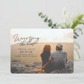 De Foto van het huwelijk binden de knoop sparen de Kaart (Staand voorkant)