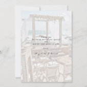 De foto van het huwelijk dankt u manuscript bedankkaart (Achterkant)